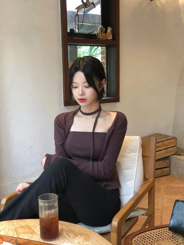 [MADE/3pcs/활용도최고] 비올라 브이넥 탑 가디건set (6color) 상세 이미지 38