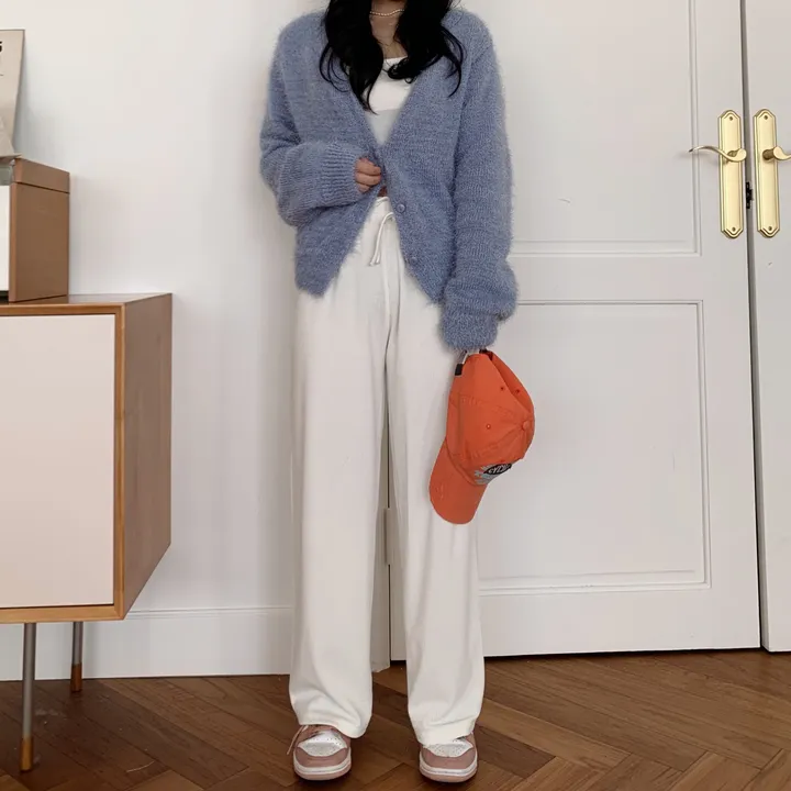 보슬보슬 귀여움 끝판왕 , 브이넥 솔잎 가디건 4COLOR 상세 이미지 12