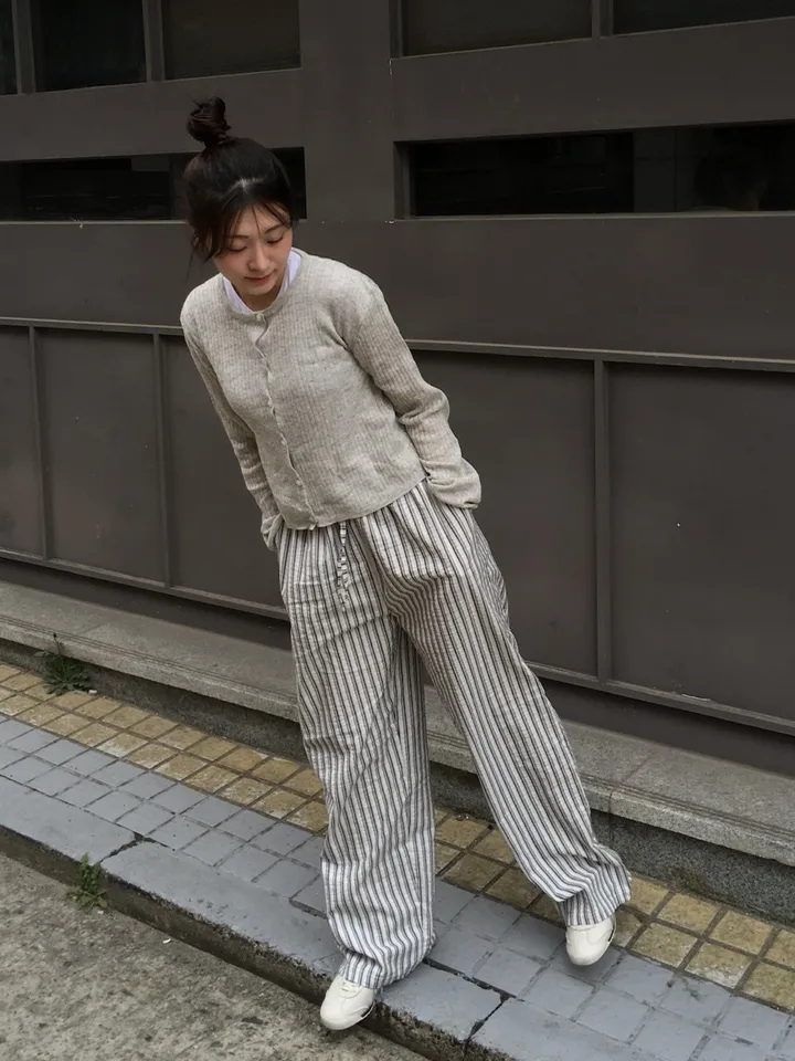 *주문폭주 순차발송* 가성비 빈티지 사계절 린넨 라운드 데일리 가디건 니트 (6color) 상세 이미지 36
