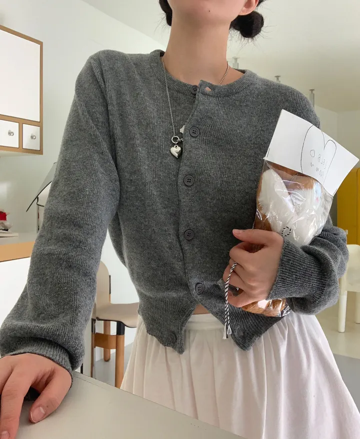 basic round cardigan (5color) 상세 이미지 5