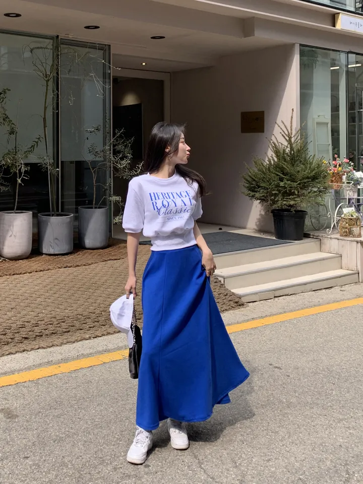(자체제작/주문폭주~)헤리티지 맨투맨 롱 스커트 세트 상세 이미지 40