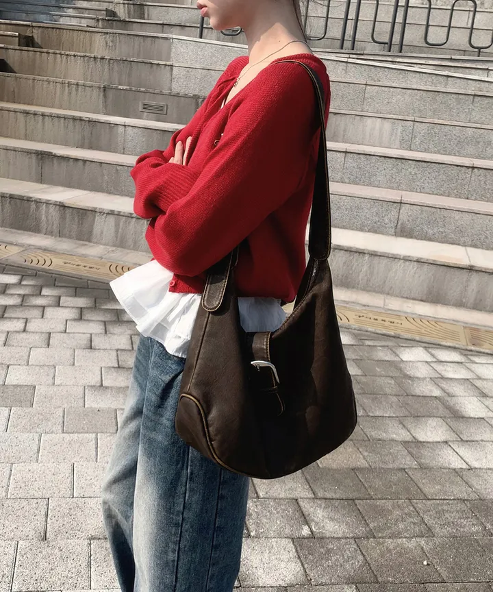 [데일리🫧벚꽃룩] 부코 펜던트 브이넥 니트 가디건 봄 가을 / 벚꽃룩 개강룩 데이트룩 여름가디건 여름니트 클래식블랑 상세 이미지 14