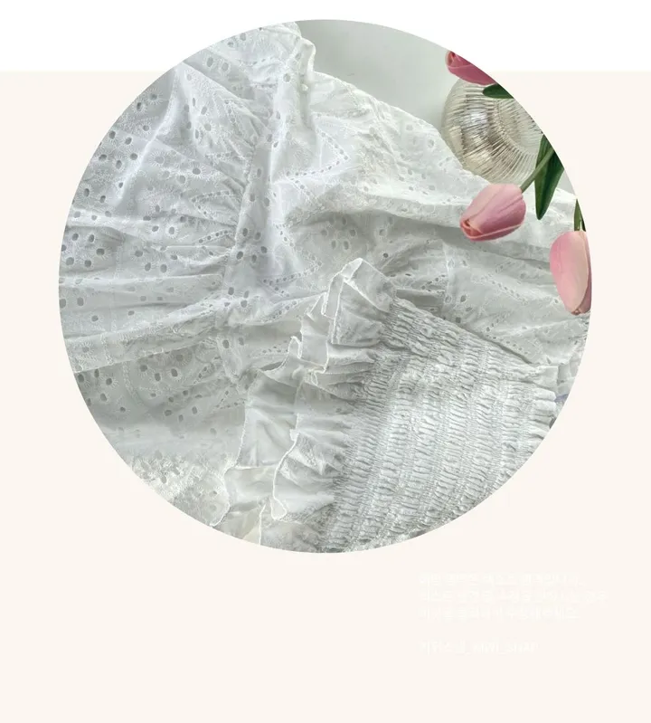 여름신상] 레이스 스모크 나시 롱  스커트 세트  여름나시 여름 롱 스커트 세트가격 1color [2pcs] 상세 이미지 28