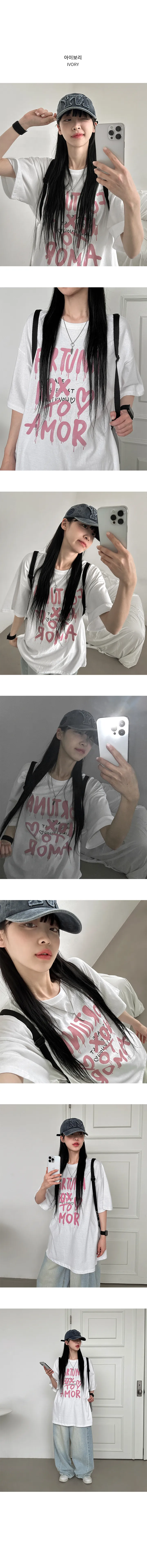 *컬러추가*묶음할인[힙함그자체/남녀공용] 튜나 영문나염 오버핏 반팔티 상세 이미지 10