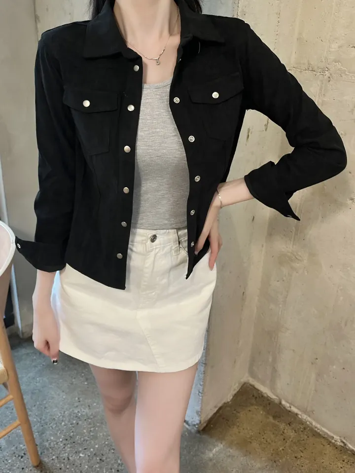 *당일발송!*[세련미🤎/봄셔츠] 코듀로이 골덴 셔츠 남방 카라 자켓 3colors 세미 크롭 슬림핏 (봄자켓/겨울자켓/가을자켓/코듀로이셔츠/빈티지/유니크/겨울셔츠) 상세 이미지 18