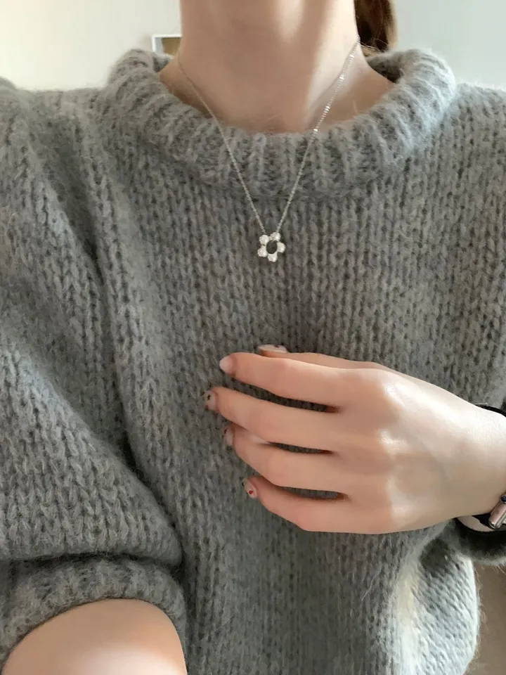 데이지 하트 데일리 실버 목걸이 상세 이미지 8