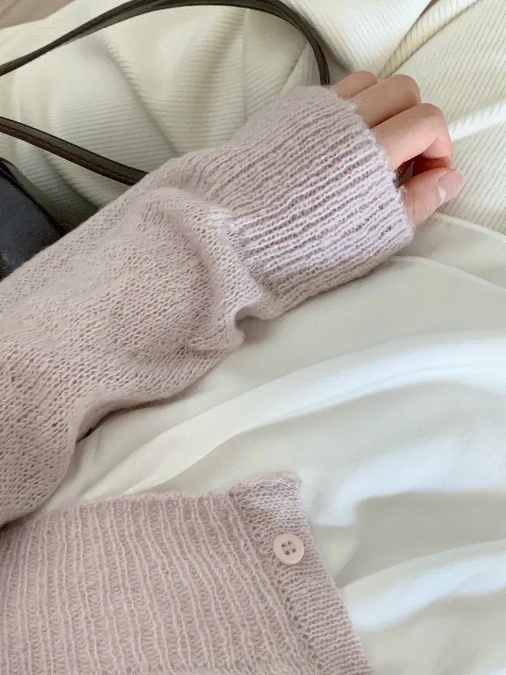 [보송/여리핏☁️] 바스 모헤어 가디건 (5color) 봄가디건/여름옷/데일리룩/데이트룩/벚꽃/나들이룩/핑크/니트/피크닉룩 상세 이미지 17