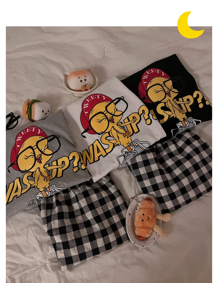위티 반팔 홈웨어 캐릭터 커플 상세 이미지 7