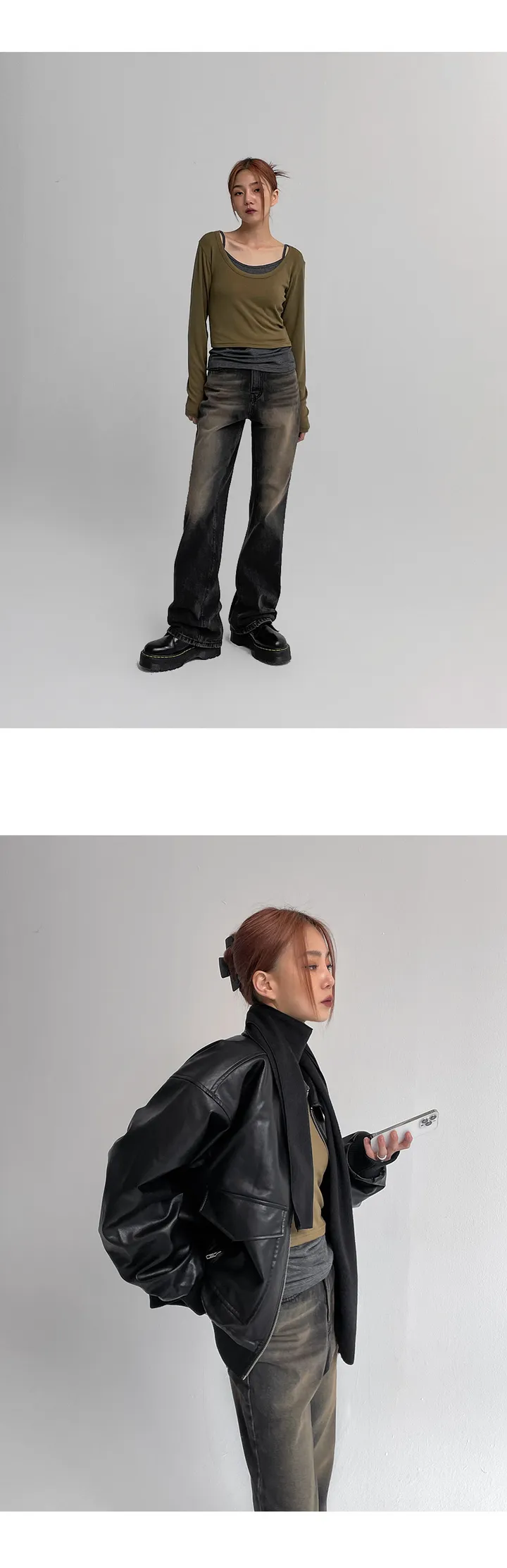 [7천장판매] 부벨 워싱 부츠컷 데님팬츠 [바지 긴바지 롱팬츠 슬림 부츠컷 데님팬츠 데님 청 워싱 데일리 빈티지] 상세 이미지 5