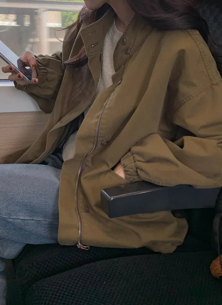 원가이하 세일 반품 교환 불가 야상 박시 루즈핏 봄 자켓 3컬러 가을 봄 옷 여행 점퍼 빅사이즈 남여공용 점퍼 상세 이미지 26