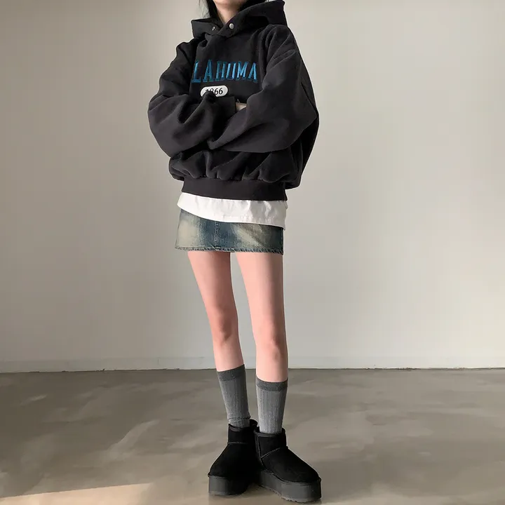 [대박핏보장✨/98%만족/진그레이 당일출고!] 자체제작 #크치Made 꿈에 나온 핏, 오클라호마 1866  양기모 맨투맨 긴팔 후드티 ; 5컬러 상세 이미지 83