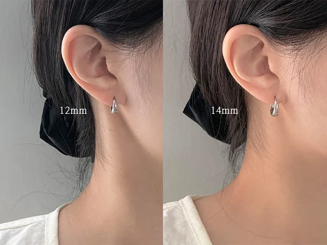 🩷당일출고🩷 물방울 써지컬 원터치 링귀걸이 써지컬스틸귀걸이 볼드 도톰 통통 귀걸이 상세 이미지 3