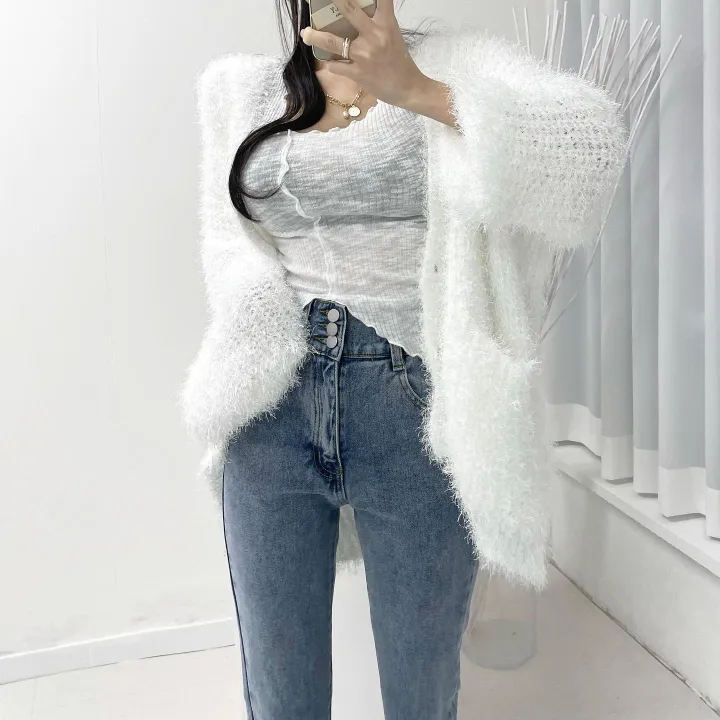 [얼굴 형광등ღ] 솔잎 루즈 박시 가디건 앙고라가디건 루즈가디건 상세 이미지 15