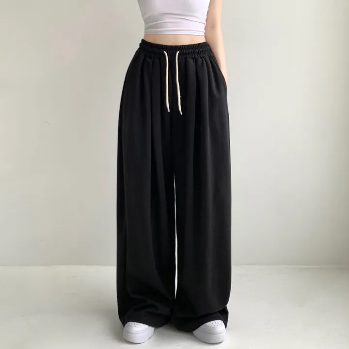 키작녀ver추가❤[하체커버,힙한핏🖤/사이드핀턱] 윈드 허리 밴딩 앞핀턱 사이드핀턱 밴딩 와이드 하이웨스트 로우라이즈 트레이닝 팬츠 바지 키작녀 키큰녀 하비추천 상세 이미지 38