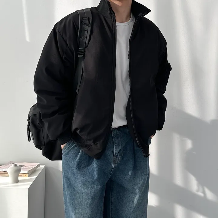 핏보장 남녀공용 숏패딩 집업 오버핏 아우터 잠바 패딩 점퍼 오버핏스탠드넥항공점퍼 상세 이미지 18