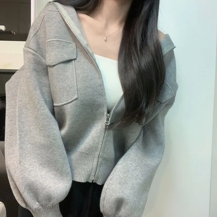 봄신상 고퀄리티 벌룬소매 아방핏 집업니트가디건  4COLOR 상세 이미지 22