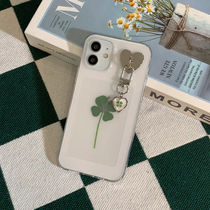 [케이스세트🍀] 생화 클로버 키링 케이스 real clover keyring phonecase (행운선물/졸업선물/수능선물/스승의날선물/어버이날선물/친구선물) 상세 이미지 4