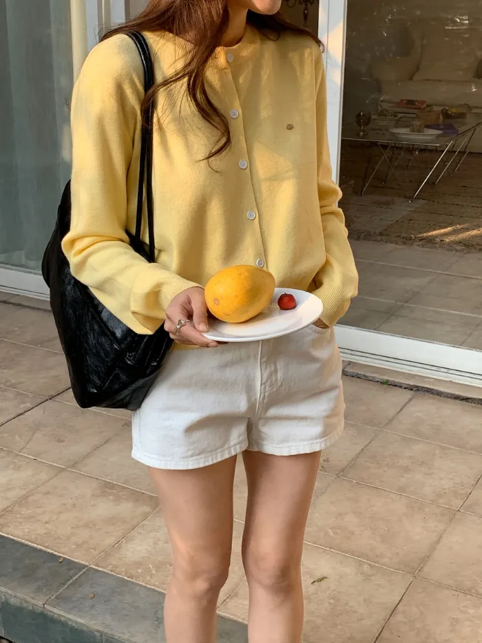 그니아❤️ 무지 베이직 데일리 라운드넥 가디건 6color 상세 이미지 33