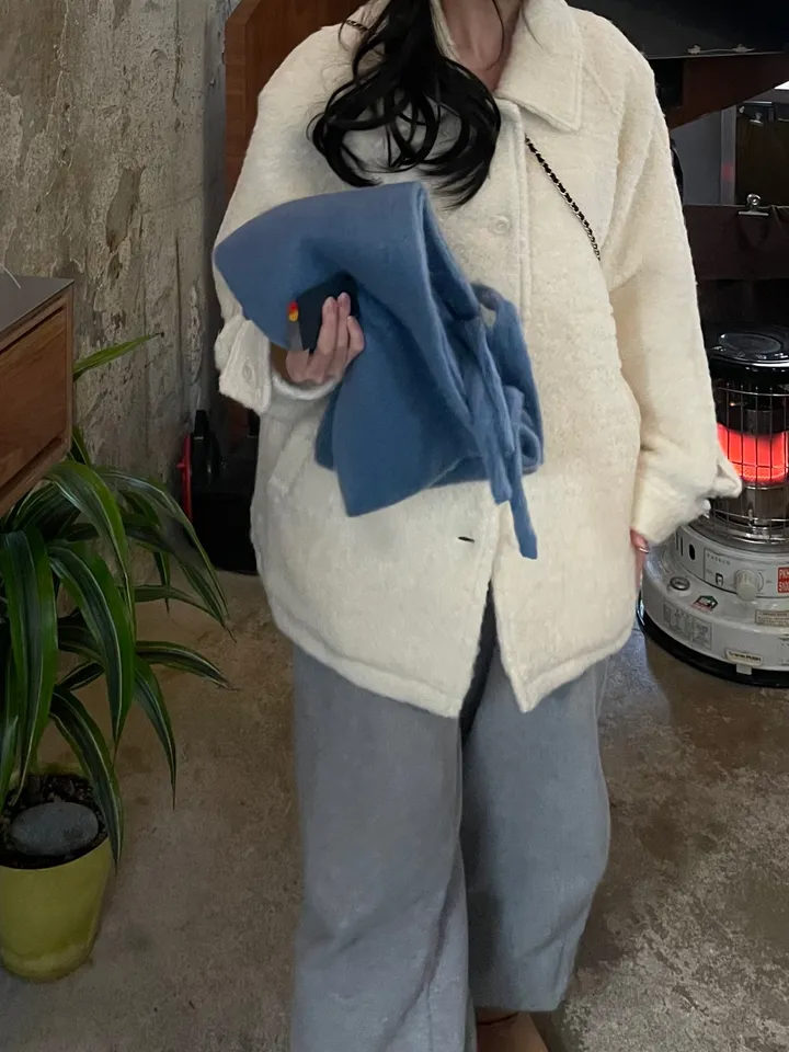 [울 70%] 퐁퐁부클울하프코트 상세 이미지 30