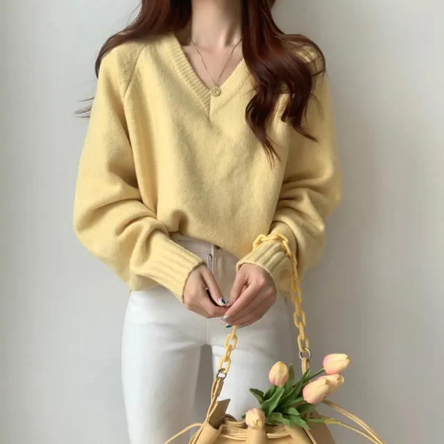 [ 무조건 소장 추천! 인기만점 ] 데일리 루즈핏 V넥 니트 상세 이미지 28