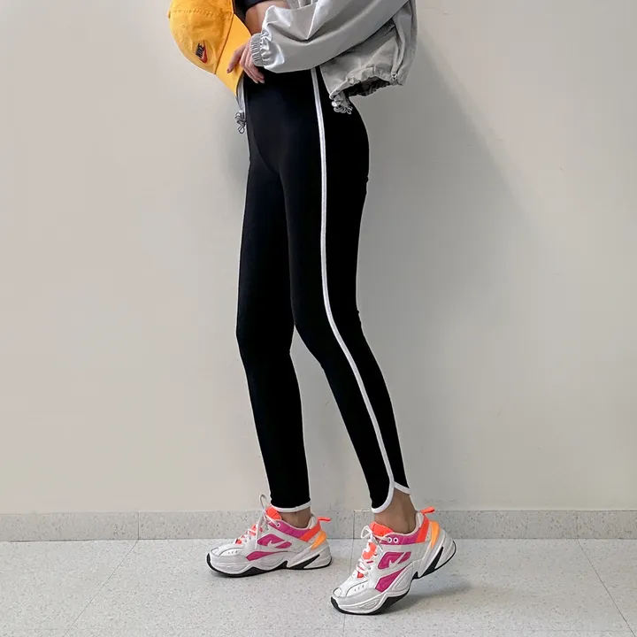 밴딩/데일리/운동복 랍바 라인 소프트 쫀쫀 하이 레깅스 (3컬러) 상세 이미지 16