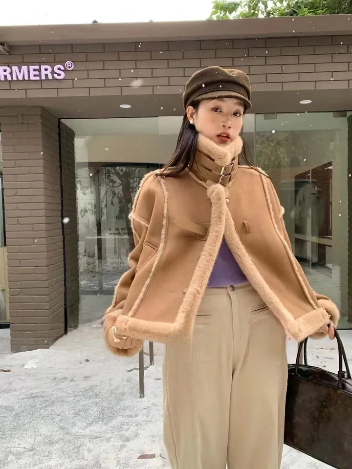 [3000장돌파🔥당일배송]98%고객만족 캔디 하이넥 폭닥 스웨이드 무스탕 점퍼 자켓 3color 상세 이미지 13