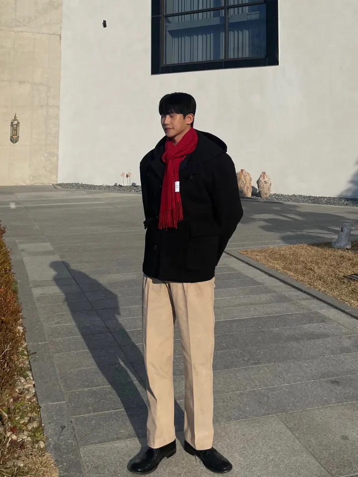 무드 울 후드 숏 코트 3 Color 상세 이미지 35