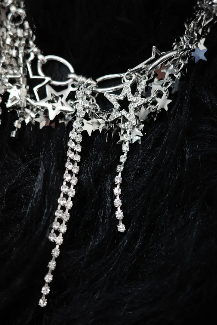 star chain necklace | 별 스타 큐빅 체인 목걸이 상세 이미지 4