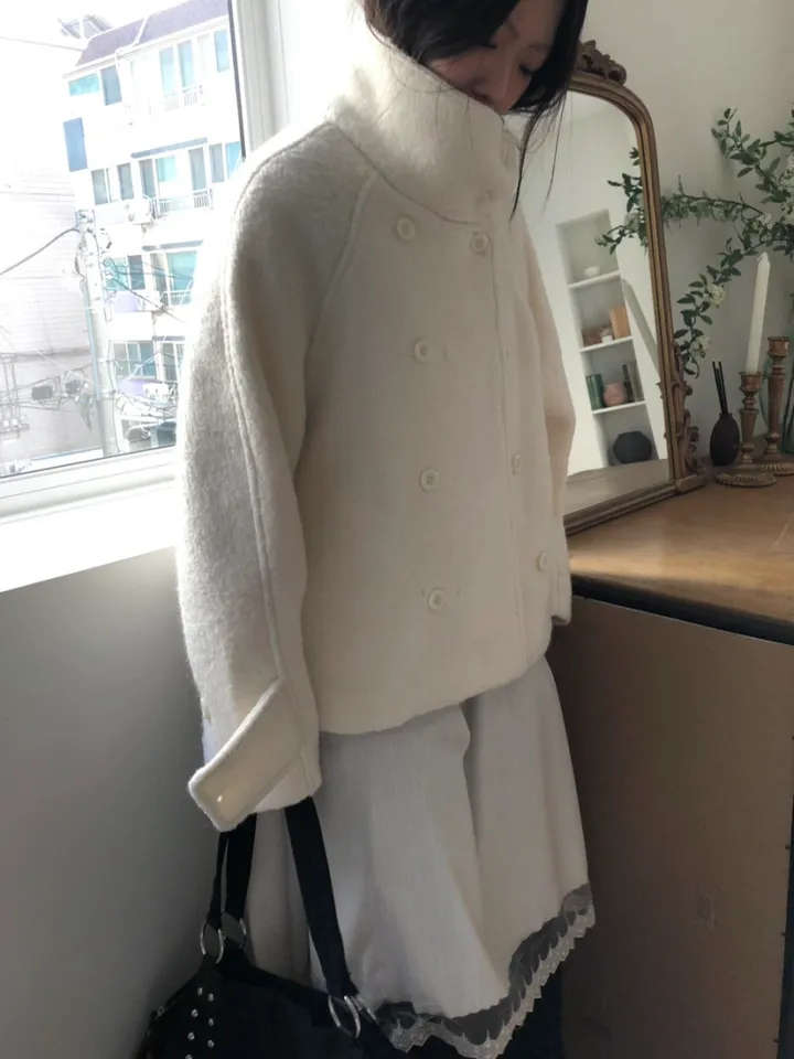 *아이당일*하이넥 더블 숏코트(2color) 상세 이미지 35