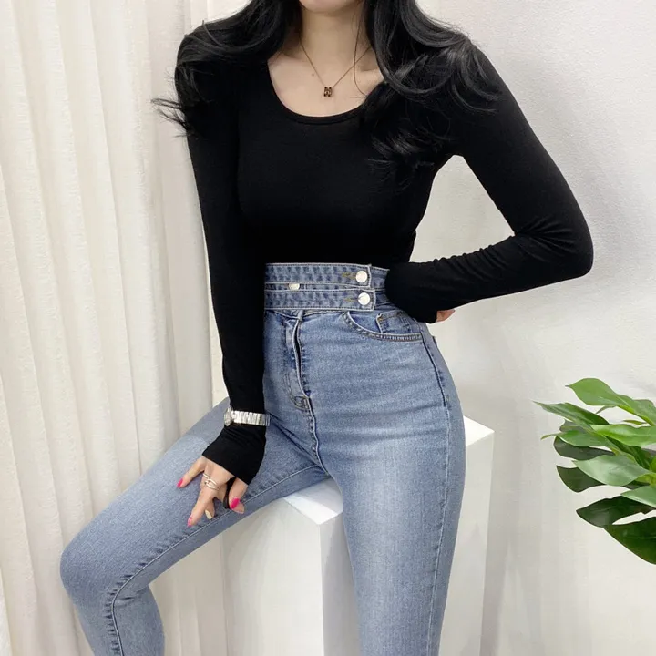 🚀당일발송🚀[묶음할인/10컬러] 봄 가을 말랑 유넥 긴팔 티셔츠 이너티 상세 이미지 61