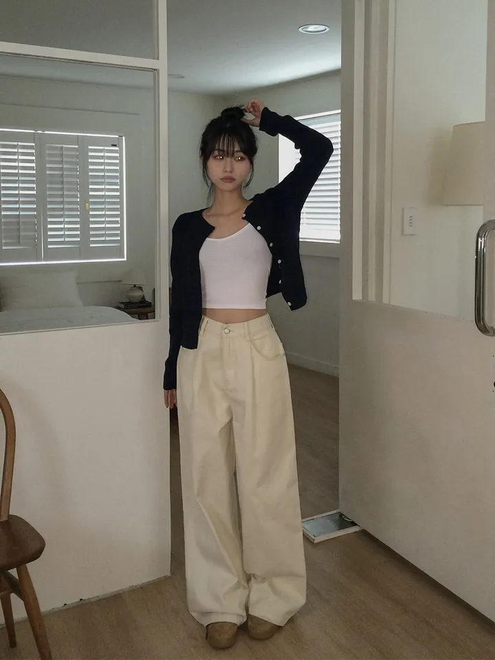 +영상[핏강추🤎] 틴츠 핀턱 코튼 와이드핏 롱 팬츠 3colors 상세 이미지 17