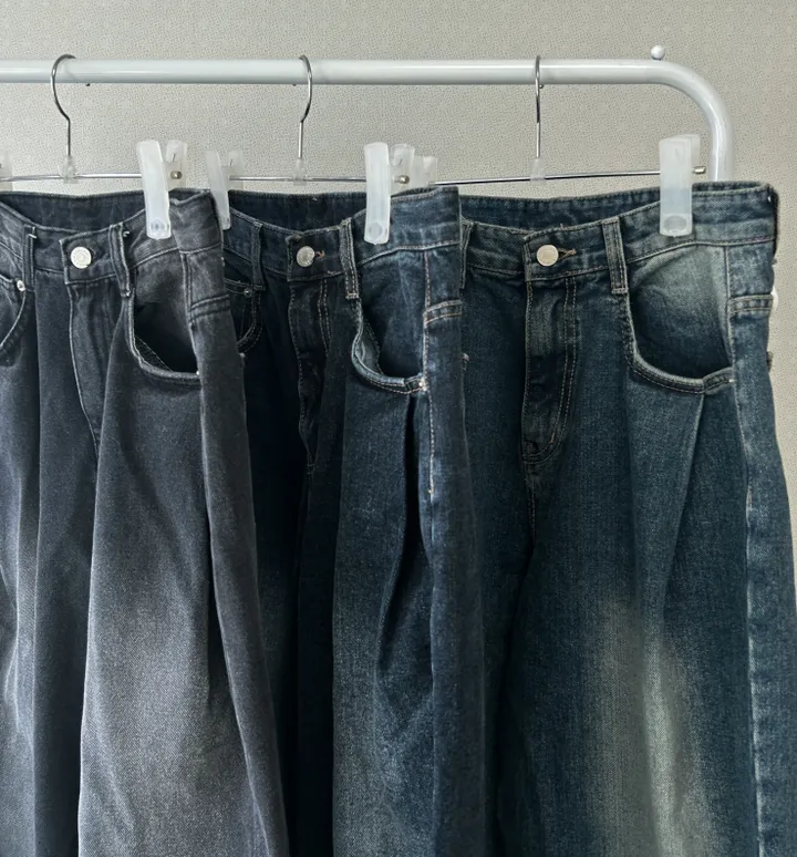 [🎀누적판매 1천장🎀]Allday washing pin-tuck wide denim 올데이 워싱 핀턱 와이드 데님 상세 이미지 48