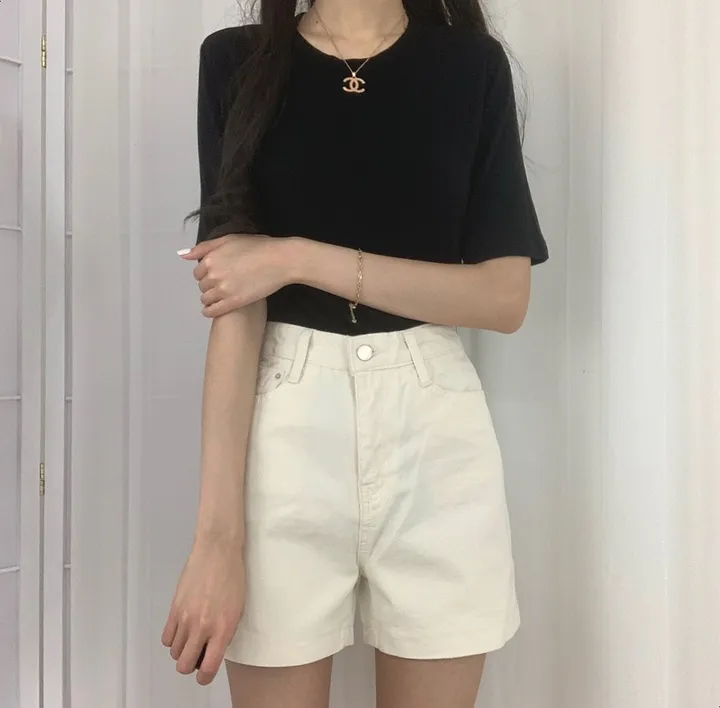 [2Color]베이직 기본 하이웨스트 데일리 면반바지 상세 이미지 10
