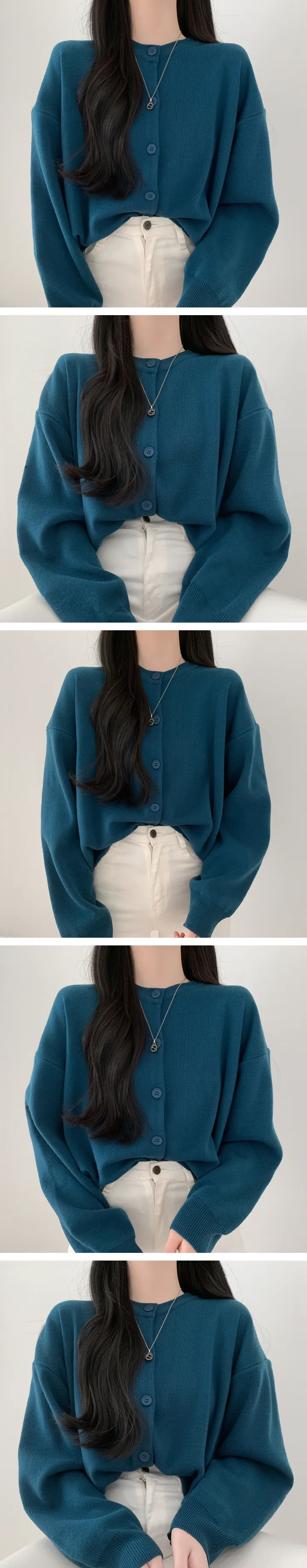 심쿵 단추 라운드가디건 [14color] 상세 이미지 15