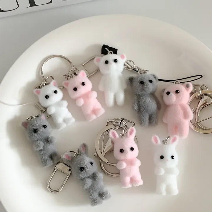 [🐻🐰🐱] 귀여운 아기 토끼 곰돌이 곰 고양이 키링 상세 이미지 1