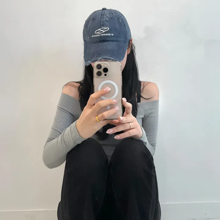 [🧢+팔찌+안경+캡가드증정❤/묶음할인✨] 캐피튜드 빈티지 리퍼 이파워 프리젠츠 볼캡 - 연예인핏 데일리 남녀공용 소두핏 레트로 소두핏 대두커버 연예인 아이돌 사계절 커플 모자 상세 이미지 60
