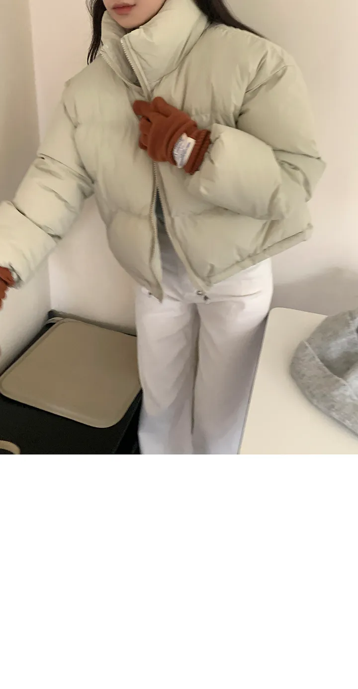 [주문폭주/당일출고🖤] 스노우 파스텔 크롭 숏 패딩 pd (웰론솜)(생활방수가능) 상세 이미지 37