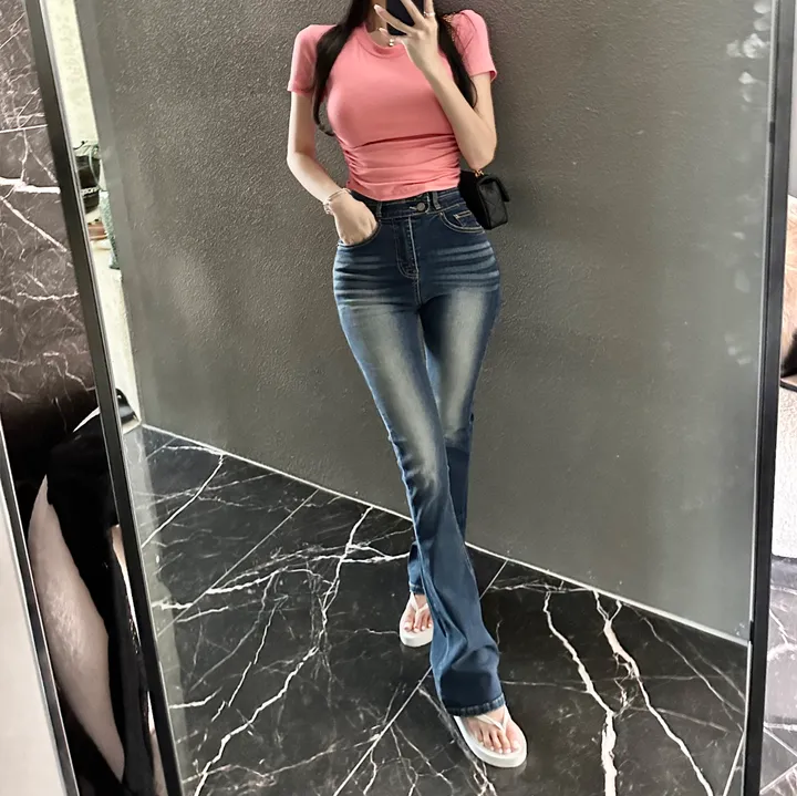 *허리쏙ver.27 [역대급!!!/굿스판/워싱예쁜] 쫀득 티치 투버튼 허리잘록 워싱 부츠컷데님 스판부츠컷 부츠컷바지 S,M,L 홀리허리쏙 상세 이미지 16