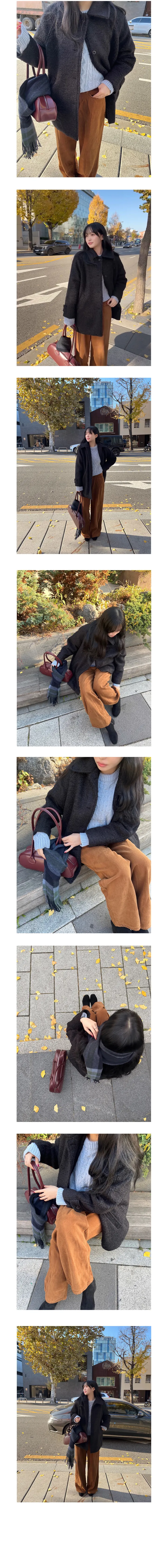 JI. 테리 울 부클 하프코트 [3Color] 상세 이미지 4