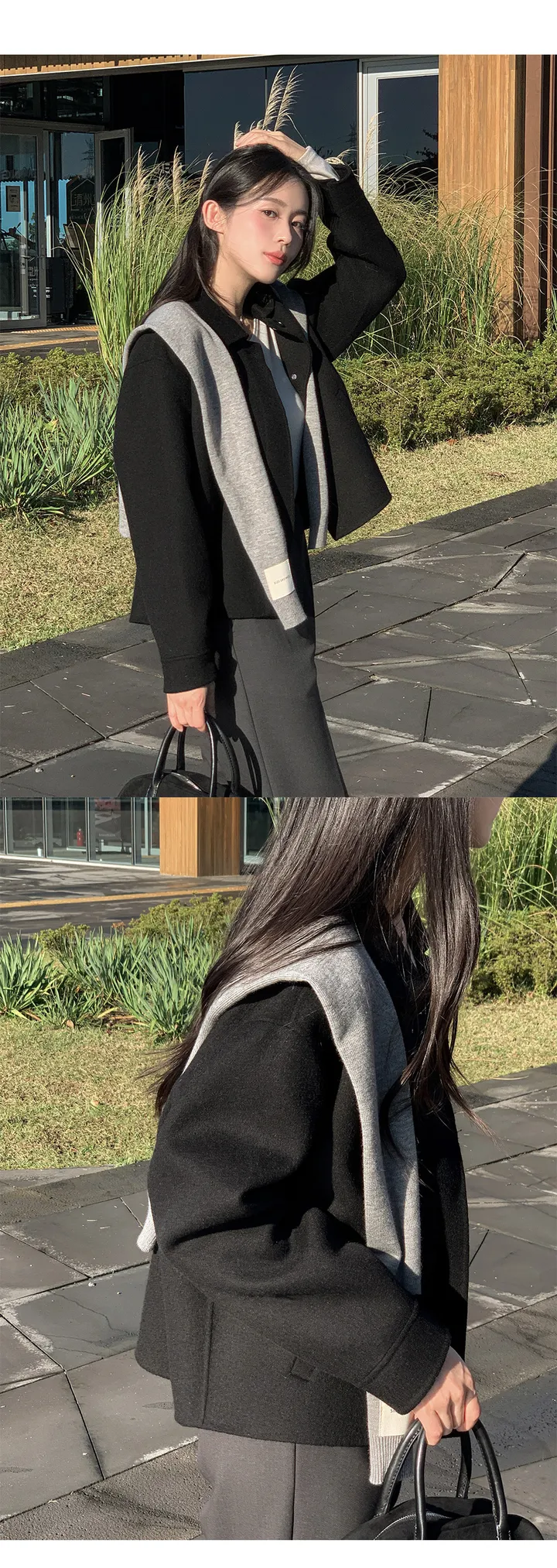 [자체제작/3천장돌파/S-L]프롬드 소프트 울 히든단작 핸드메이드 숏 코트 상세 이미지 143