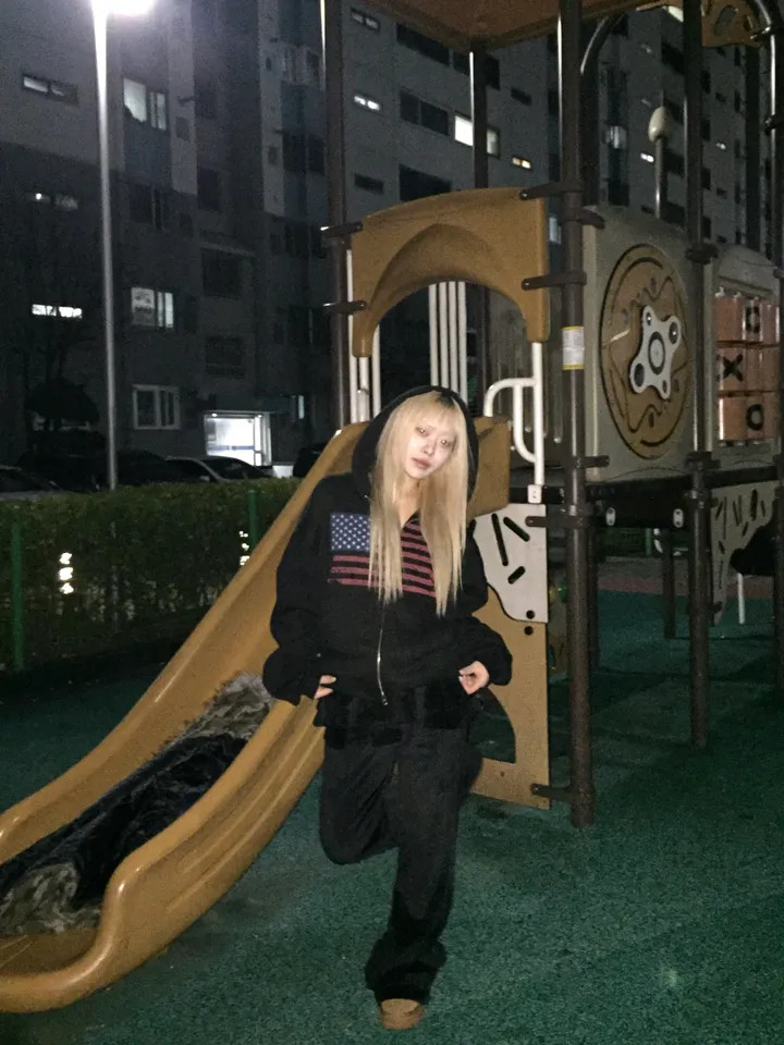 (기모ver) American flags cropped hooded zip-up [2color] 상세 이미지 21