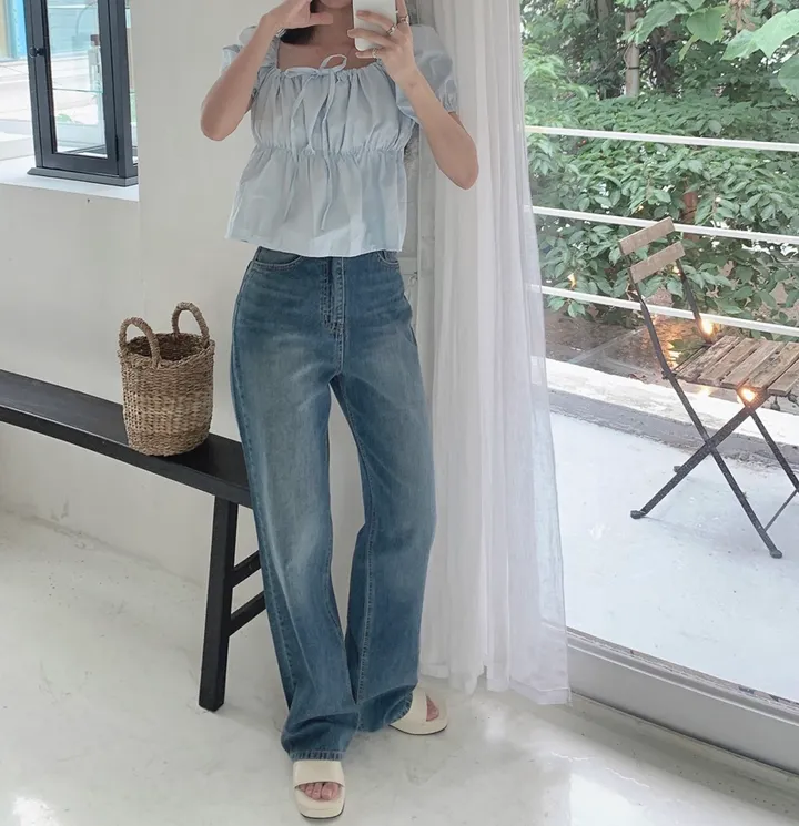 [당일출고] #누적10만장 썸머ver [MADE] 블림진 오버핏 딥 브러쉬 롱 와이드 데님 팬츠 (기장선택) 상세 이미지 68