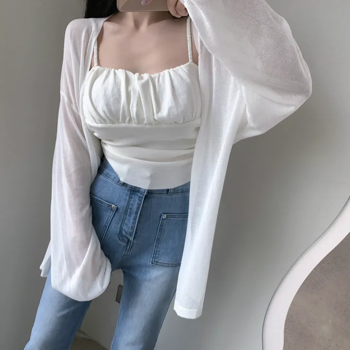 로코 셔링탑set 루즈핏 가디건 상세 이미지 31