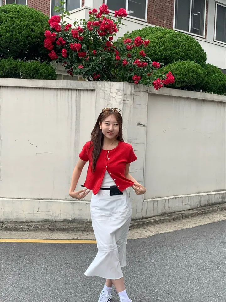 당일발송🌹[플라워 펀칭] 로지 반팔 가디건 - 4컬러 봄 여름 가을 상세 이미지 14