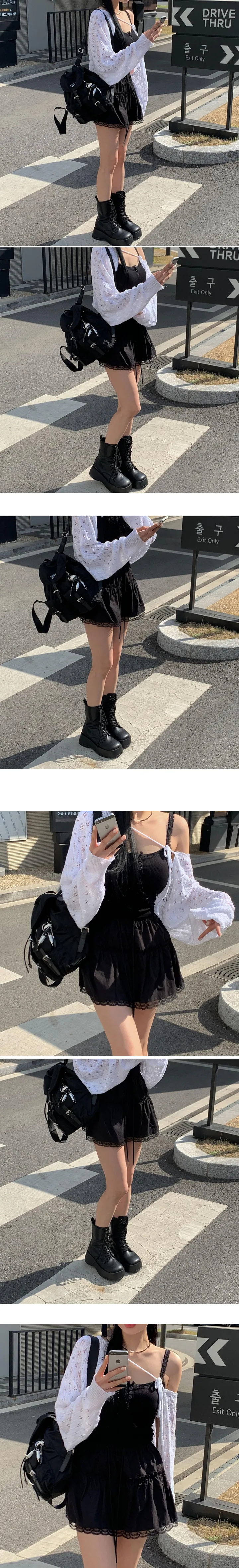 [코디추천🖤] 레베 여름 펀칭 리본 볼레로- 2color 상세 이미지 6