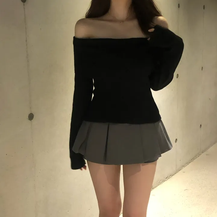 +특가할인✨ [봄신상/팔뚝살소멸핏] 기본충실! 로제 오프숄더 슬림 니트 긴팔 티셔츠 knit (*핏,컬러완벽 *흘러내림X) 상세 이미지 79