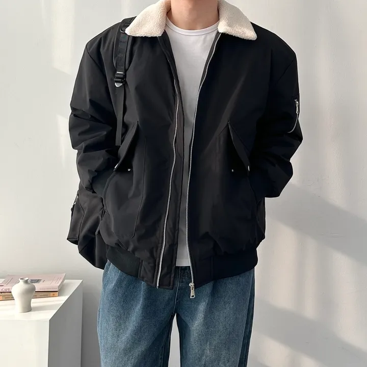 [당일발송!!/주문폭주] 핏보장 숏패딩 오버핏 무스탕 아우터 잠바 패딩 점퍼 퀼팅안감양털항공점퍼 상세 이미지 16
