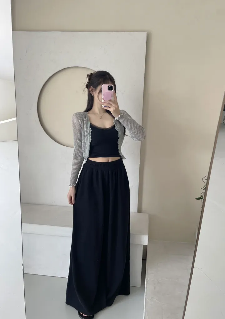 퍼티 썸머 시스루 레이스 크롭 볼레로 가디건 상세 이미지 13