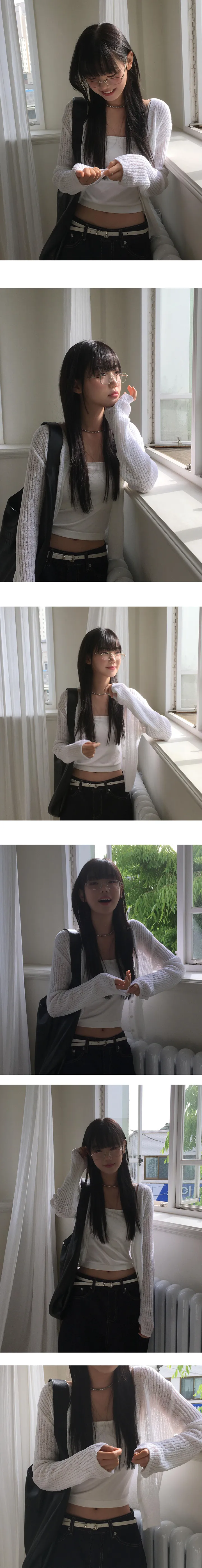 [모델추천/핏보장/데일리🌸] 파우더 여름 부클 데일리 골지 가디건 - 5color 상세 이미지 11