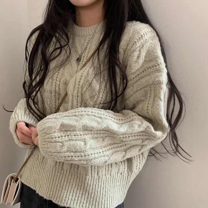 [재진행/부드러워요] 부담없는 반크롭, 꽈배기 니트;6col 상세 이미지 34
